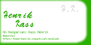 henrik kass business card